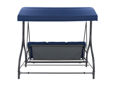 navy blue Patio Swing With Canopy, Convertible Elia Collection product image by CorLiving#color_navy-blue