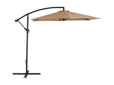 taupe cantilever patio umbrella, tilting persist collection product image CorLiving#color_taupe