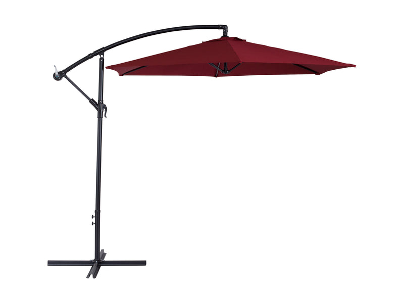 wine red cantilever patio umbrella, tilting persist collection product image CorLiving