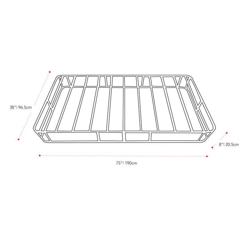 Twin / Single Box Spring, Ready-to-Assemble measurements diagram by CorLiving