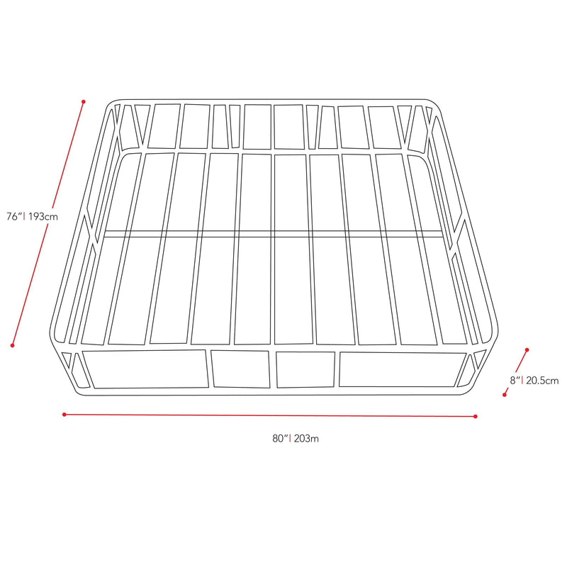 King Box Spring, Ready-to-Assemble measurements diagram by CorLiving