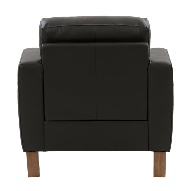 black Leather Accent Chair Savannah Collection product image by CorLiving