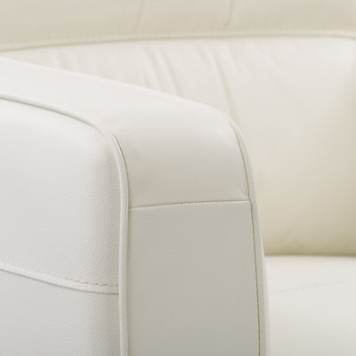 white Leather Accent Chair Savannah Collection detail image by CorLiving#color_white