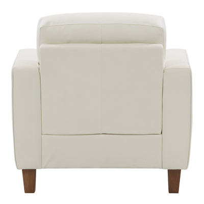white Leather Accent Chair Savannah Collection product image by CorLiving#color_white