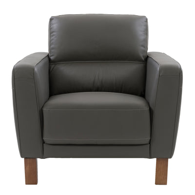 medium grey leather Leather Accent Chair Savannah Collection product image by CorLiving#color_medium-grey-leather