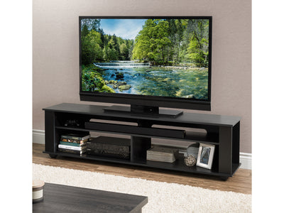 black TV Stand Black for TVs up to 85" Bakersfield Collection lifestyle scene by CorLiving#color_black