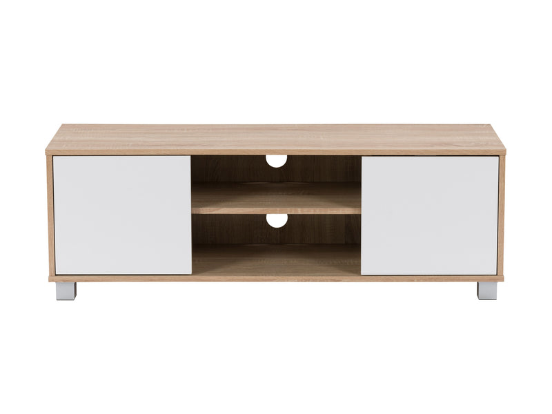 brown and white Modern TV Stand for TVs up to 55" Hollywood Collection product image by CorLiving