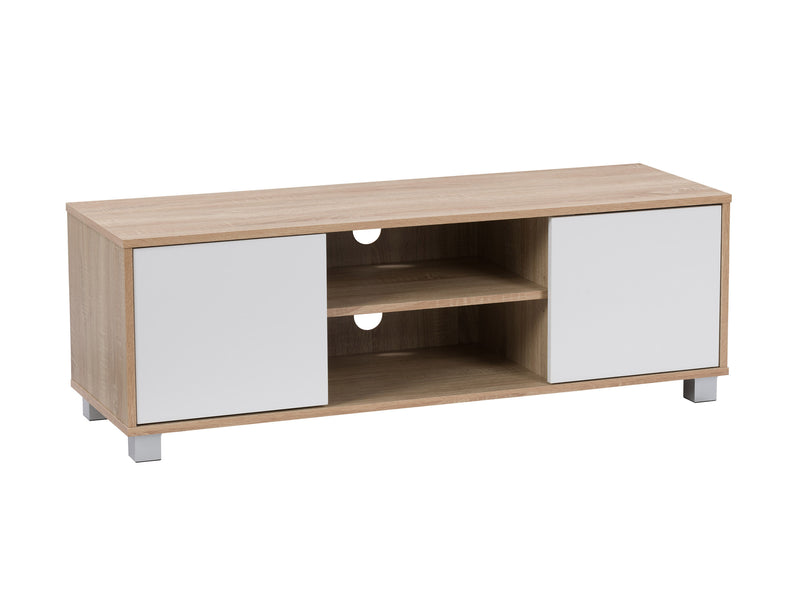 brown and white Modern TV Stand for TVs up to 55" Hollywood Collection product image by CorLiving