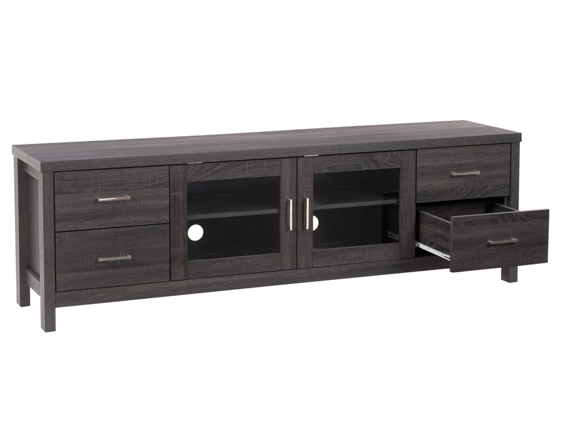 dark grey TV Cabinet with Doors for TVs up to 85" Hollywood Collection product image by CorLiving