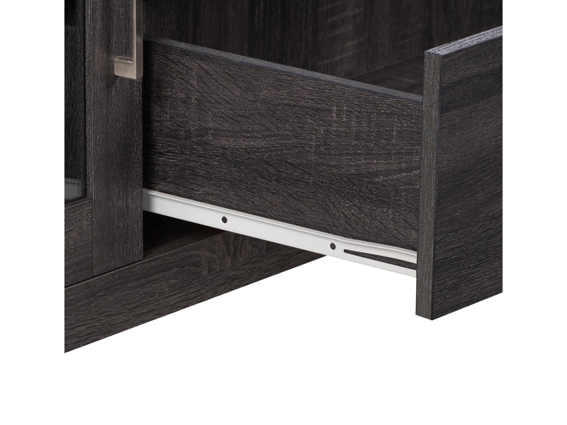 dark grey TV Cabinet with Drawers for TVs up to 85" Hollywood Collection detail image by CorLiving