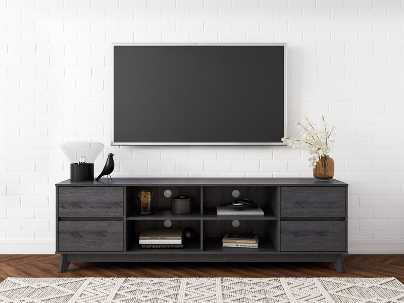 grey Modern TV Stand for TVs up to 85" Hollywood Collection lifestyle scene by CorLiving