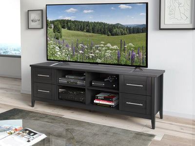black Wide TV Stand for TVs up to 85" Jackson Collection lifestyle scene by CorLiving#color_black