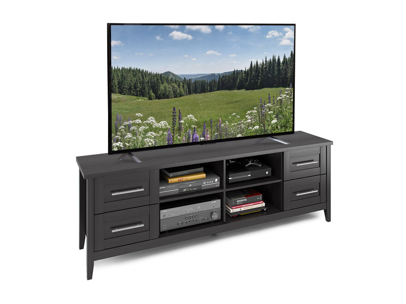 black Wide TV Stand for TVs up to 85" Jackson Collection product image by CorLiving
