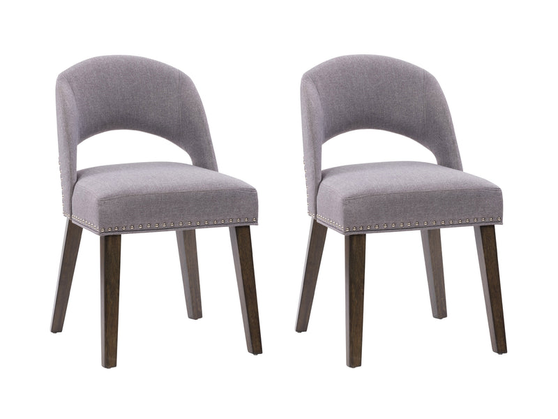 pewter grey Mid Century Dining Chairs, Set of 2 Tiffany Collection product image by CorLiving