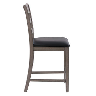 washed grey Counter Height Dining Chairs, Set of 2 New York Collection product image by CorLiving#color_new-york-washed-grey-and-black