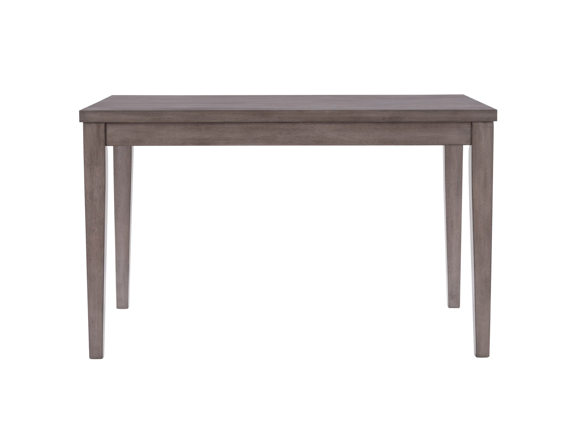 5 piece counter height dining set with dark wood table and four cushioned beige chairs, featuring a sleek, modern design, sturdy construction, and a compact size ideal for small dining spaces.