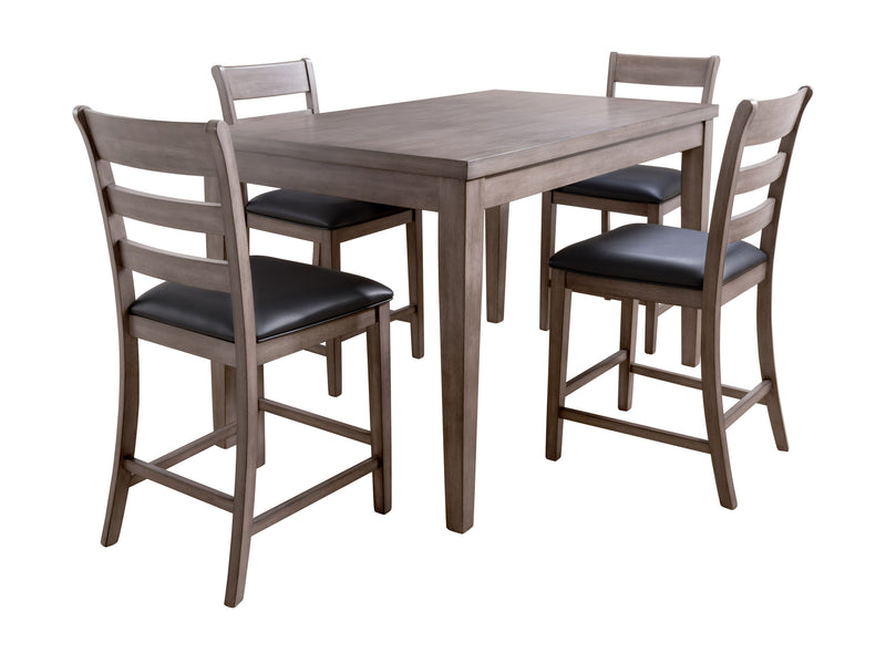 washed grey and black 5 Piece Counter Height Dining Set New York Collection product image by CorLiving