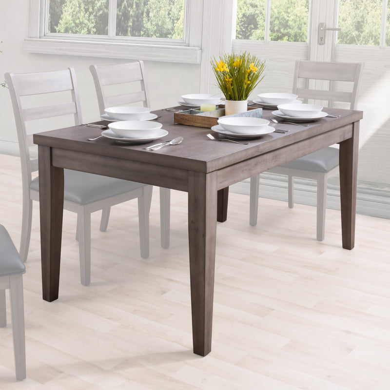 washed grey Wooden Dining Table New York Collection lifestyle scene by CorLiving