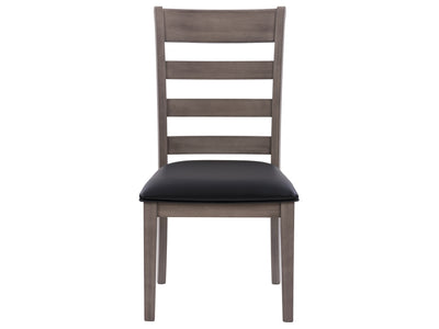 washed grey and black 7 Piece Wooden Dining Set New York Collection detail image by CorLiving#color_new-york-washed-grey-and-black
