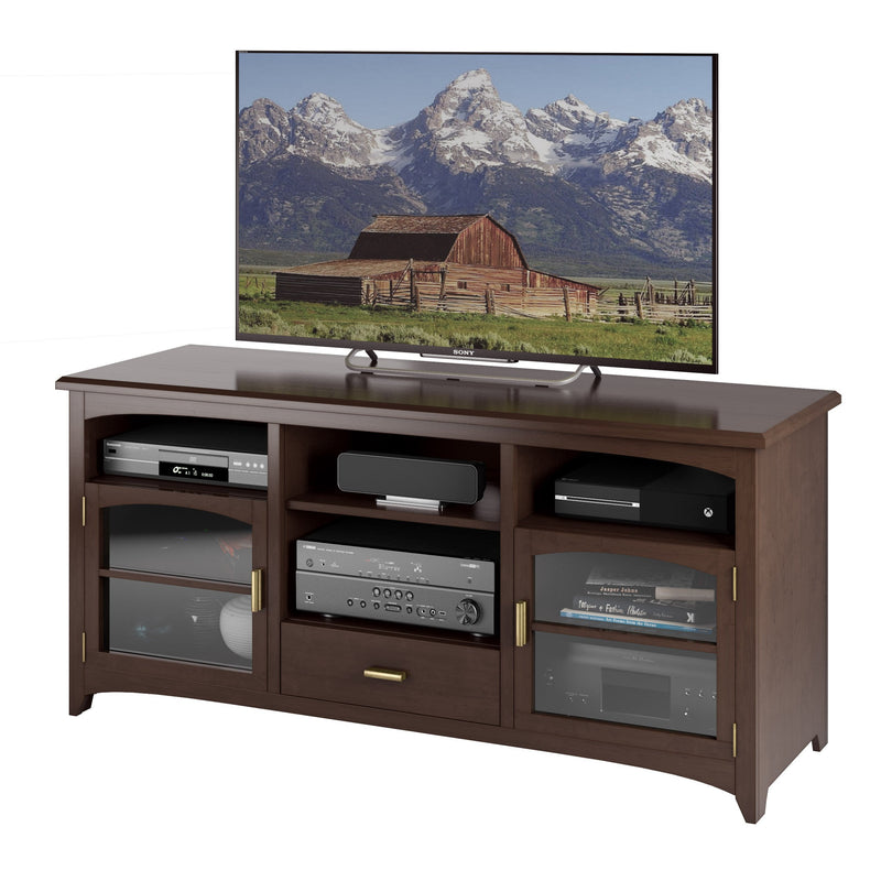 espresso TV Bench for TVs up to 75" CorLiving Collection product image by CorLiving