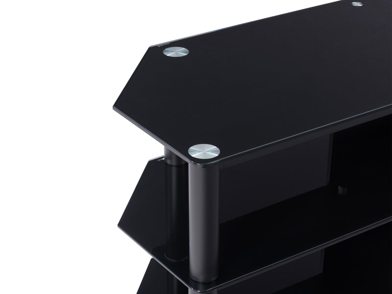 Black TV Bench for TVs up to 85" Travers Collection detail image by CorLiving