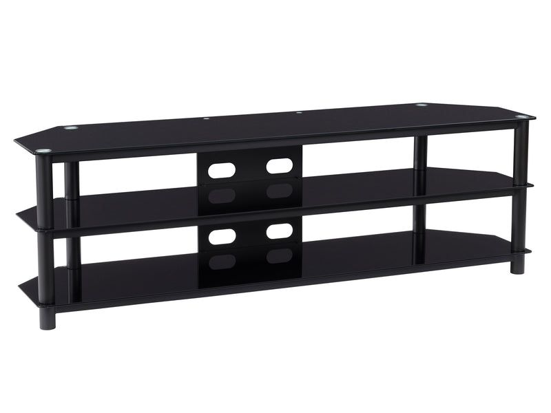 Black TV Bench for TVs up to 85" Travers Collection product image by CorLiving