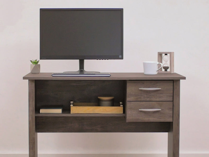 black brown Desk with Drawers Kingston Collection lifestyle scene by CorLiving