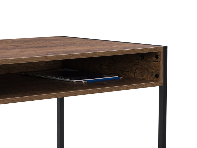 brown and black Desk with Storage Rayne Collection detail image by CorLiving
