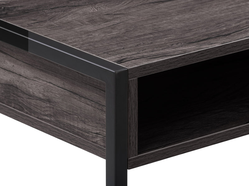 dark grey and black Desk with Storage Rayne Collection detail image by CorLiving