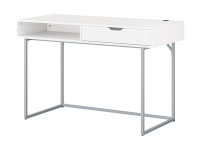 white Modern Computer Desk Marley Collection product image by CorLiving#color_white