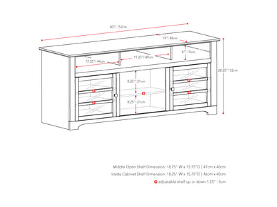 Espresso TV Bench, TVs up to 68"