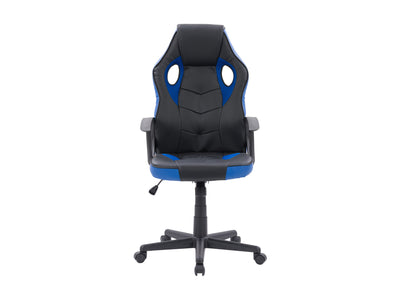 black and blue Gaming Chair with Wheels Mad Dog Collection product image by CorLiving#color_black-and-blue