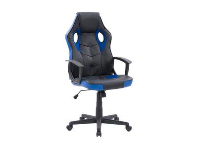 black and blue Gaming Chair with Wheels Mad Dog Collection product image by CorLiving#color_black-and-blue