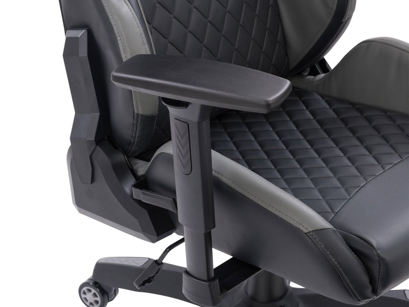 black and grey Gaming Reclining Chair Nightshade Collection detail image by CorLiving