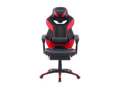 black and red Gaming Chair with Footrest Doom Collection product image by CorLiving#color_black-and-red