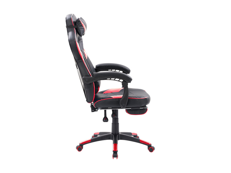 black and red Gaming Chair with Footrest Doom Collection product image by CorLiving