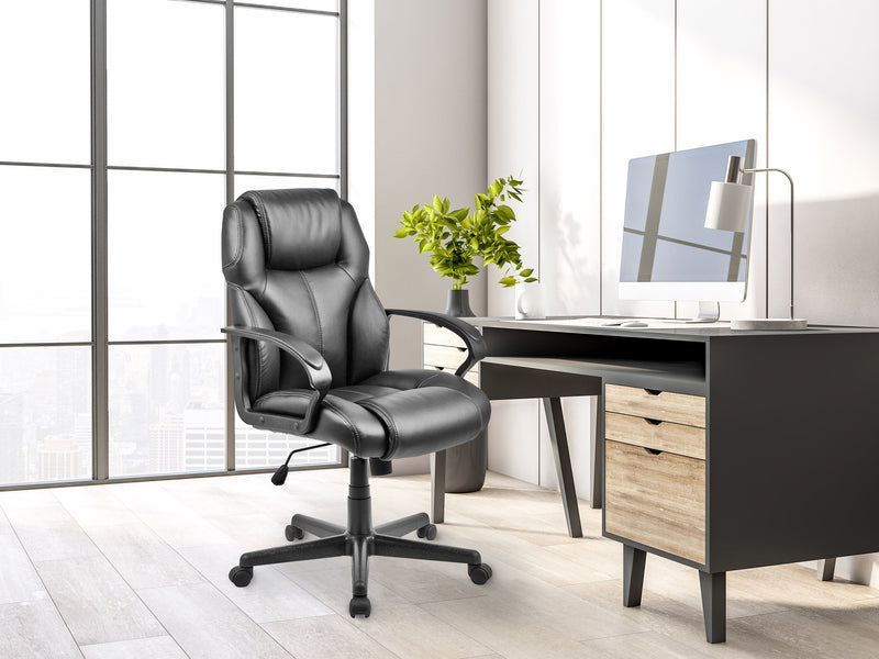 Black Office Chair Colin Collection lifestyle scene by CorLiving