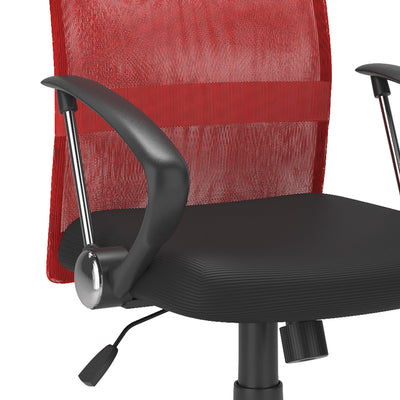 red Fabric Office Chair Harper Collection detail image by CorLiving#color_red