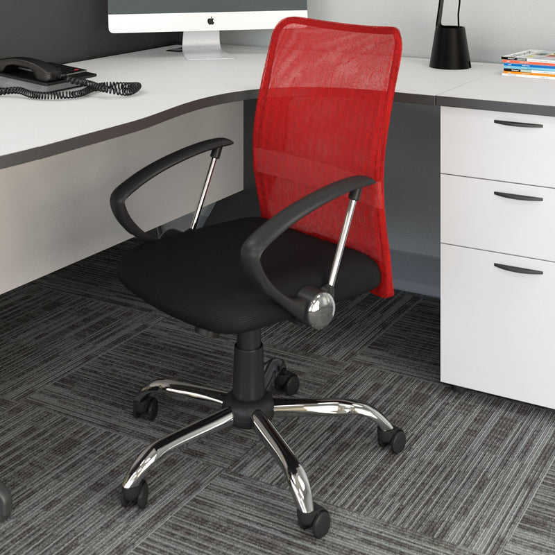 red Fabric Office Chair Harper Collection lifestyle scene by CorLiving