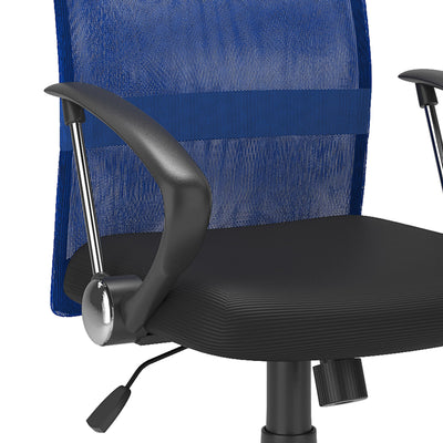blue Fabric Office Chair Harper Collection detail image by CorLiving#color_blue-3