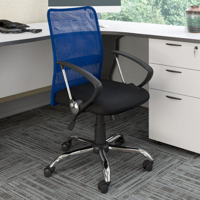 blue Fabric Office Chair Harper Collection lifestyle scene by CorLiving#color_blue-3