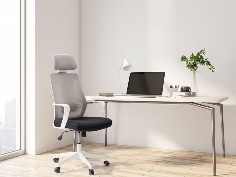 grey and black High Back Office Chair Ashton Collection lifestyle scene by CorLiving
