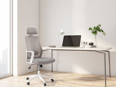 grey High Back Office Chair Ashton Collection lifestyle scene by CorLiving#color_grey