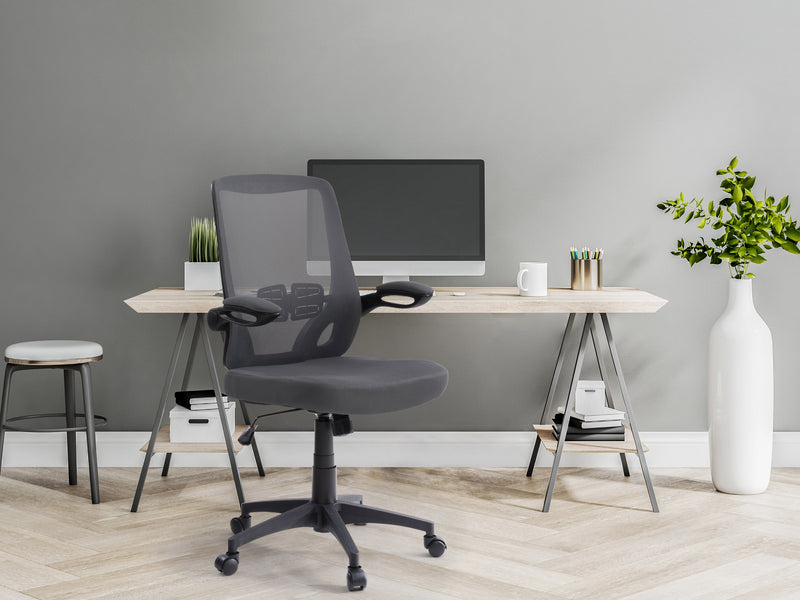 grey Mesh Office Chair Riley Collection lifestyle scene by CorLiving