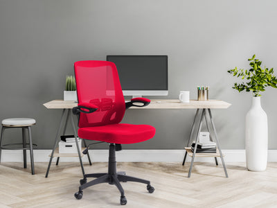 red Mesh Office Chair Riley Collection lifestyle scene by CorLiving#color_red
