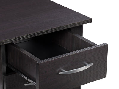 black brown Desk with Drawers Kingston Collection detail image by CorLiving#color_black-brown