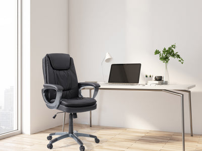 black Office Chair Carson Collection lifestyle scene by CorLiving#color_black