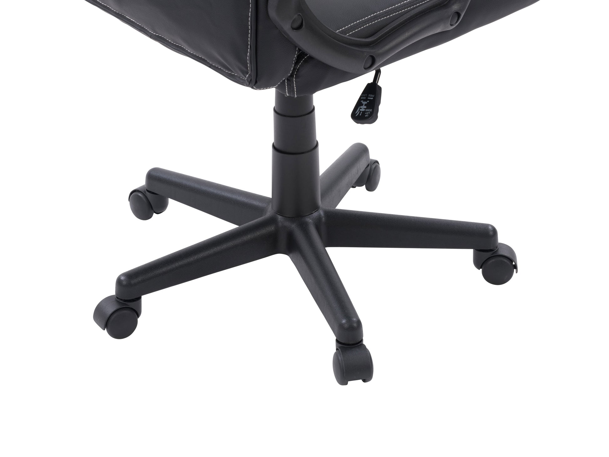 Ergonomic black and red reclining gaming chair with padded armrests, adjustable headrest, lumbar support, high-back design, and smooth PU leather finish.