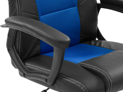 blue and black Reclining Gaming Chair Slayer Collection detail image by CorLiving#color_blue-and-black