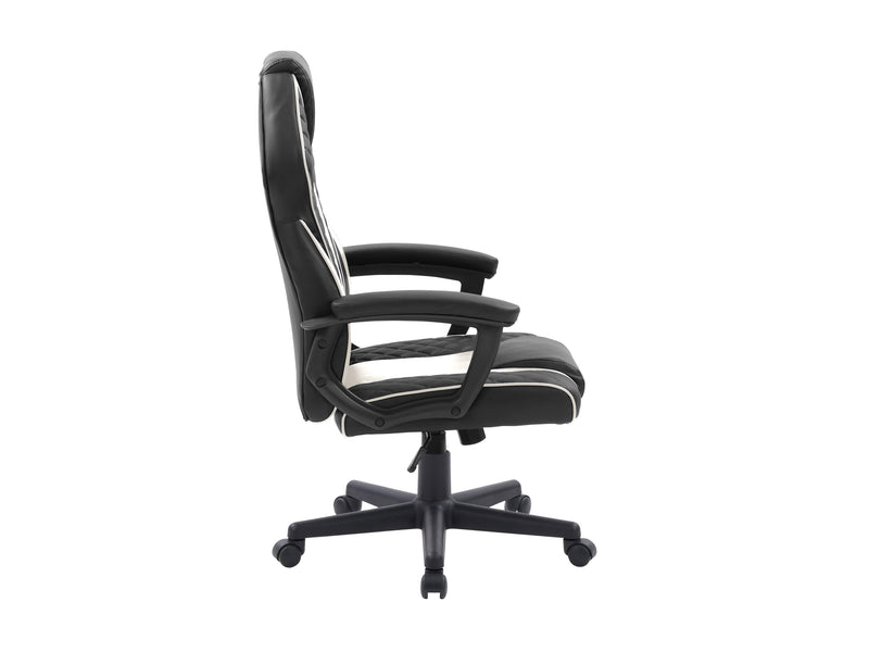 white and black Ergonomic Gaming Chair Thrasher Collection product image by CorLiving